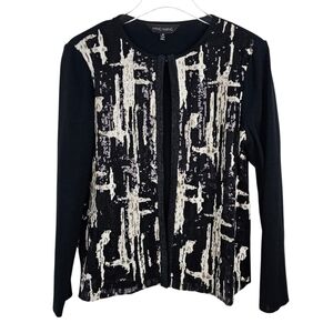 Ming Wang Sequin Knit Cardigan